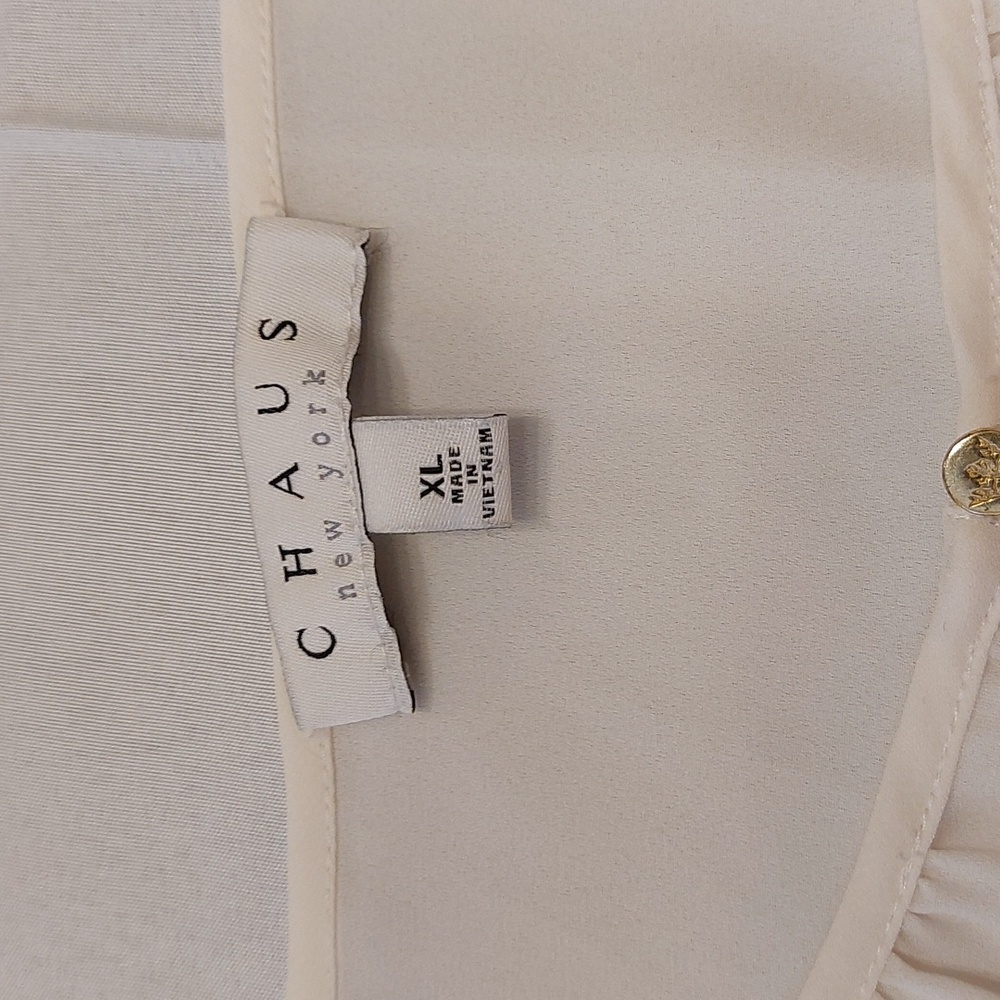 Chaus Tunic Blouse Animal Ombre XL Cream And Browns EUC - Picture 11 of 12